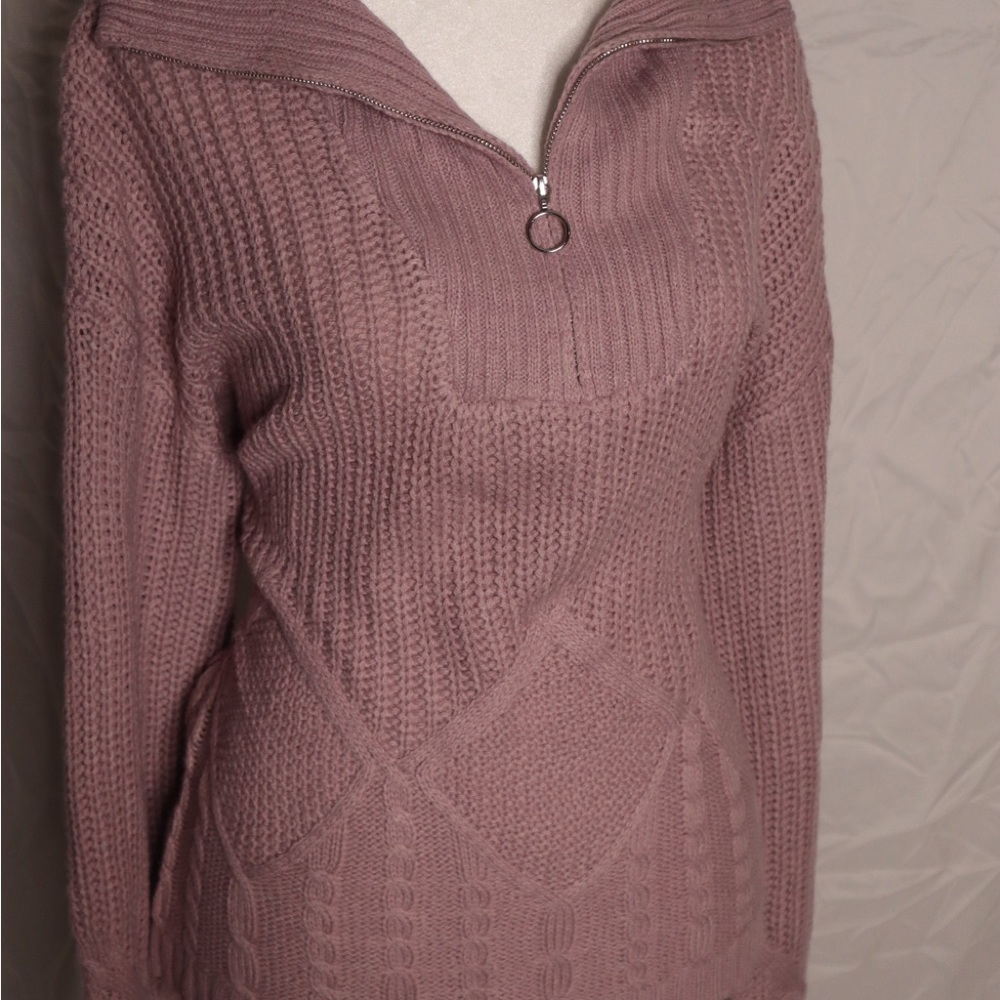 Absolutely Famous Mauve Cowl Neck Sweater